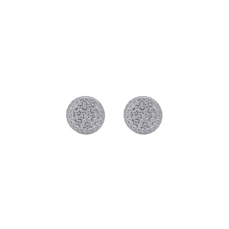 Round Micro-inlaid Zircon Earrings