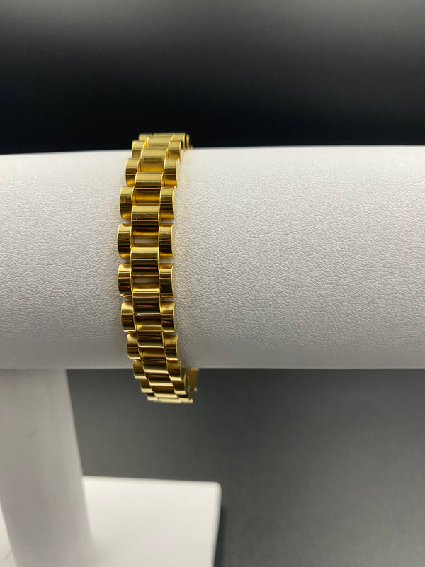 New Design Stainless Steel Real Gold Plated Detachable Bracelet - Haileywil